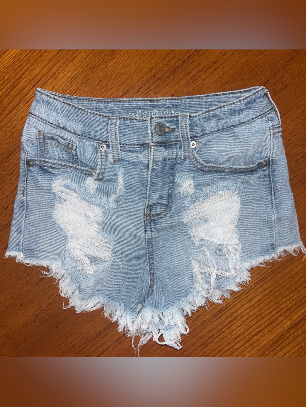Wild fable Light Blue high rise Distressed Denim Women's Shorts